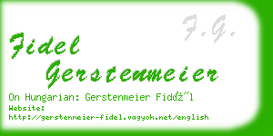 fidel gerstenmeier business card